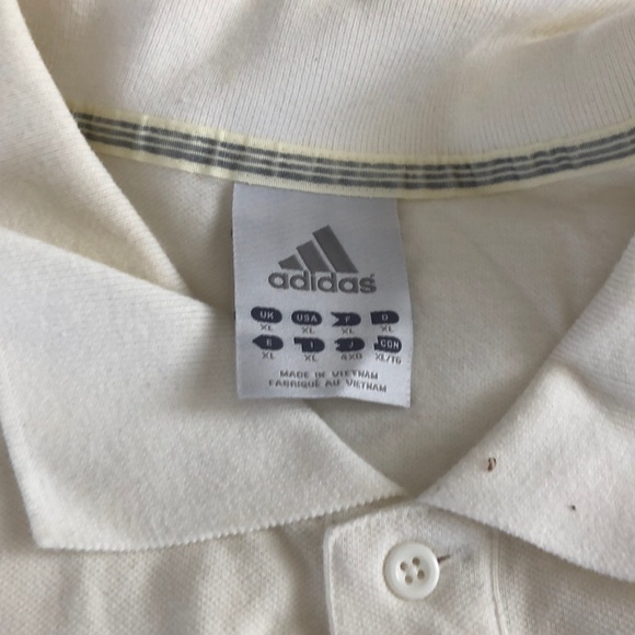 Adida ivory polo shirt size XL - Picture 4 of 5